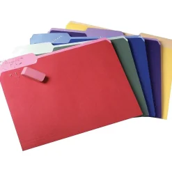 File Folders|Pendaflex Write And Erase File Folders, 3-Tab, Letter Size, Assorted Colors, 30/Pack (84370)