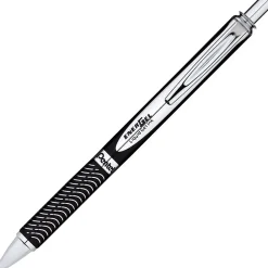 Pens|Pentel Alloy Roller Ball Retractable Pen, Medium Point, Black Ink (BL407A)