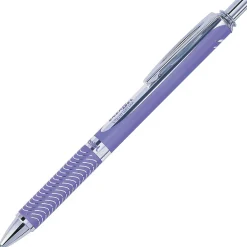 Pens|Pentel EnerGel Alloy RollerBall Retractable Gel Pen, Medium Point, Purple Ink (BL407V-V)