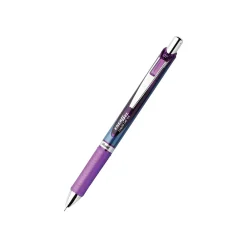 Pens|Pentel EnerGel Deluxe RTX Retractable Gel Pens, Medium Point Needle Tip, Ink, 12/Pack (BLN77-V) Purple