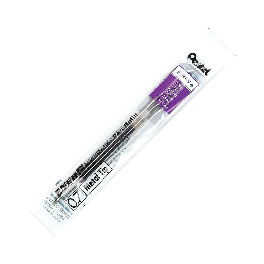 Pens|Pentel EnerGel Gel-Ink Pen Refill, Medium Tip, Violet Ink, Each (LR7-V)