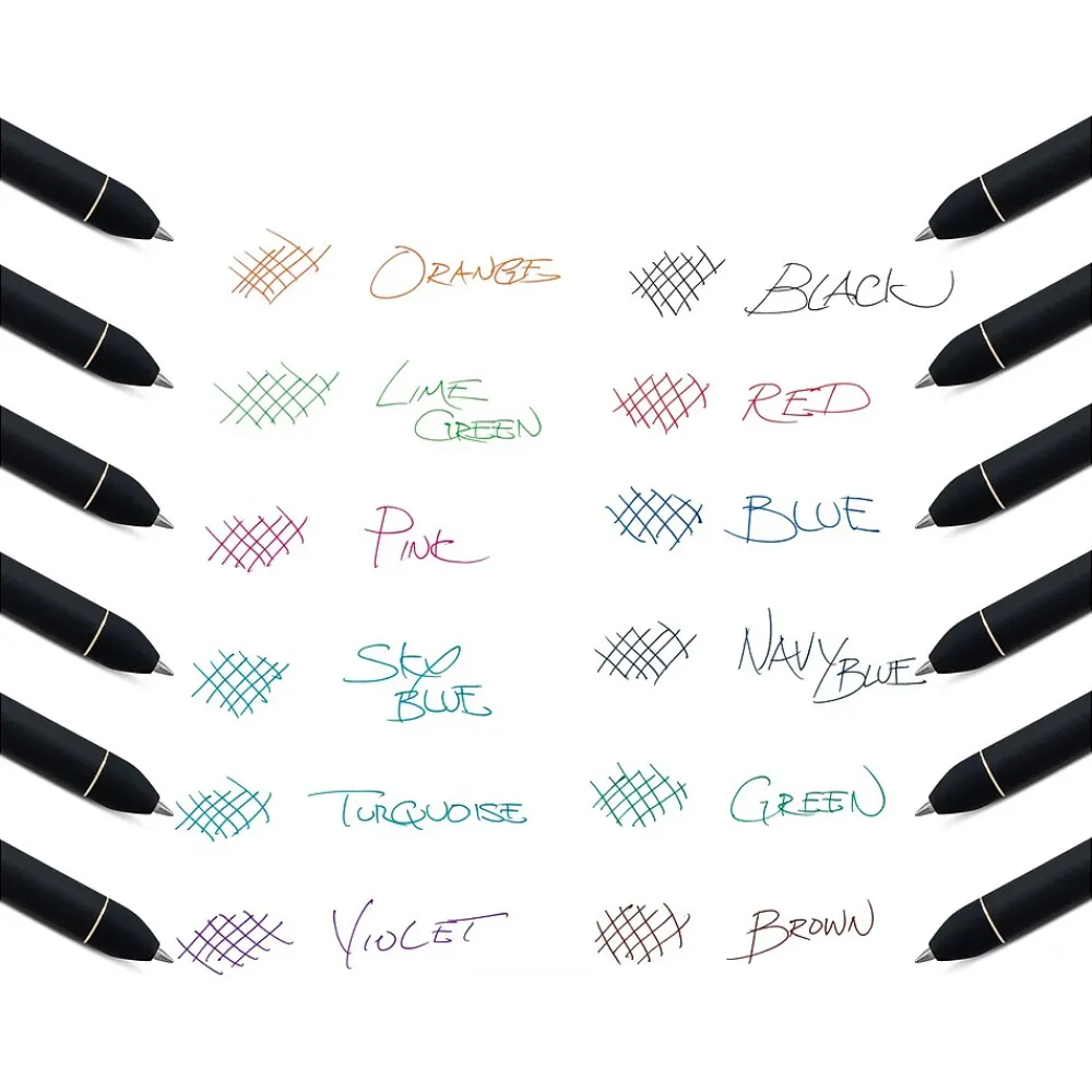 Pens|Pentel EnerGel Kuro Retractable Gel Pens, Medium Point, Assorted Colors Inks, 12/Pack (BL437R1BP12M)