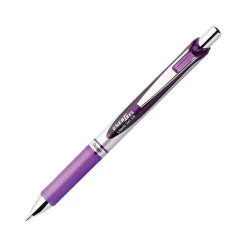 Pens|Pentel EnerGel RTX Retractable Gel Pens, Medium Point, 0.7mm, Ink, 3/Pack (BL77BP3V) Purple