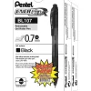 Pens|Pentel EnerGel-X Retractable Roller Gel Pens, Medium Point, Black Ink, 24/Pack (BL107ASW2)