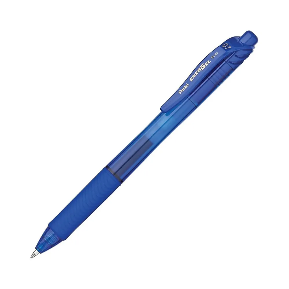Pens|Pentel EnerGel-X RollerGel Retractable Gel Pens, Medium Point, Blue Ink, Dozen (BL107-C)