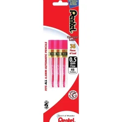 Pencils|Pentel Lead Refill, 0.5mm, 12/Leads, 3/Pack (PPR5BP3-K6)