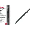 Pens|Pentel Rolling Writer Rollerball Pens, Medium Point, Black Ink, 12/Pack (R100-A)