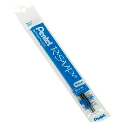 Pens|Pentel ® RSVP Ballpoint Pen Refills, 1.0mm, Blue, 2 per pack (BKL10-C)