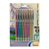 Pens|Pentel Slicci Metallic Gel Pens, 0.8 mm, Extra Fine Point, Assorted Colors, 8/Pack (99029)