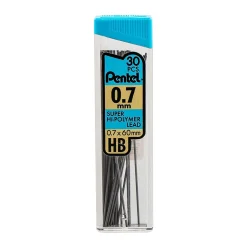 Pencils|Pentel Super Hi-Polymer Lead Refill, 0.7mm, 30/Leads, 3/Pack (C27HBBP3)