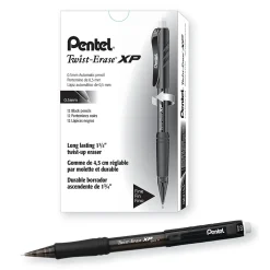 Pencils|Pentel Twist-Erase EXPRESS Mechanical Pencil, 0.5mm, #2 Medium Lead, Dozen (QE415A)