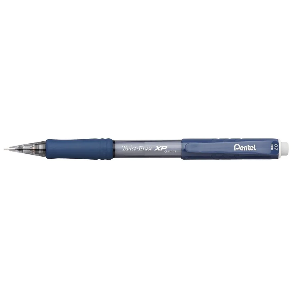 Pencils|Pentel Twist-Erase EXPRESS Mechanical Pencil, 0.7mm, #2 Medium Lead, Dozen (QE417C)