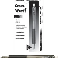 Pencils|Pentel Wow! Mechanical Pencil, 0.5mm, #2 Medium Lead, Dozen (AL405A)
