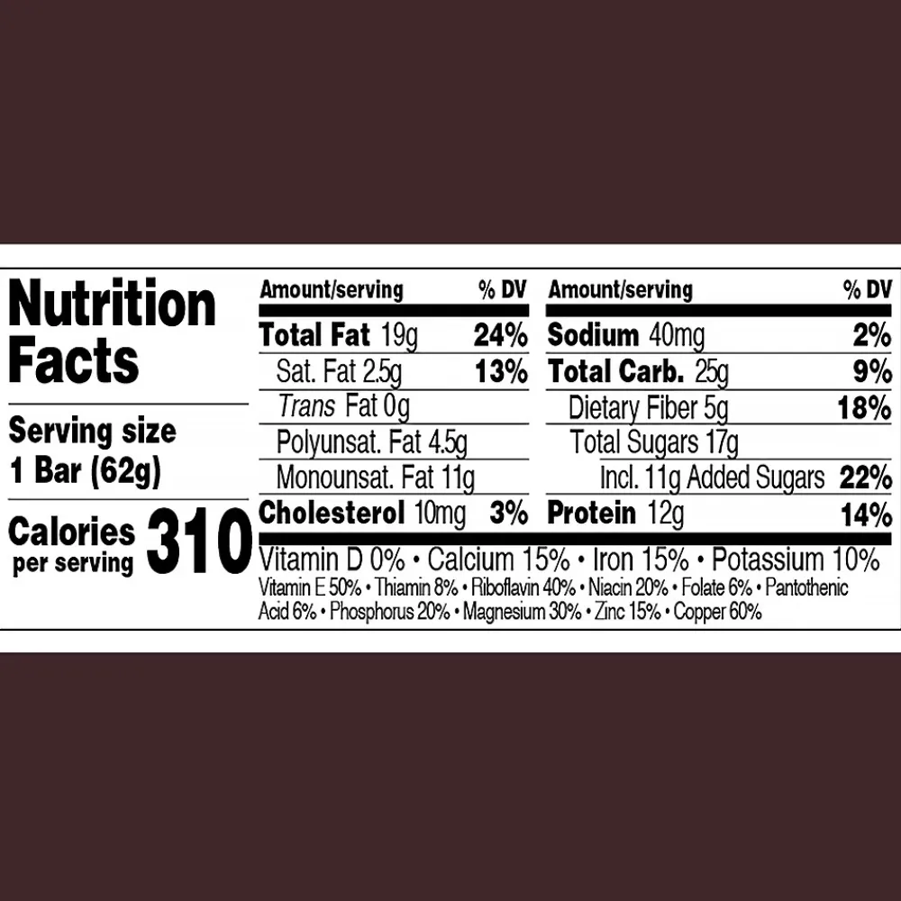 Perfect Snacks Gluten Free Dark Chocolate Almond Protein Bar, 2.2 oz., 16 Bars/Box (307-00246)