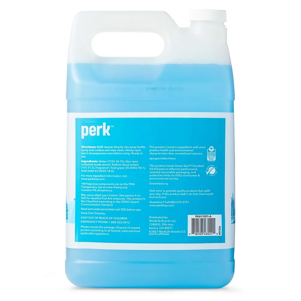 Glass Cleaner Refill, Ready To Use, 1 Gallon (PK611001-A)<Perk Best