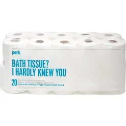 ™ Septic Safe Toilet Paper, 1-ply, White, 1000 Sheets/Roll, 20 Rolls/Pack (PK55153)<Perk Discount