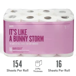 ™ Ultra Soft Toilet Paper, 2-ply, White, 154 Sheets/Roll, 16 Rolls/Case (PK55154)<Perk Hot
