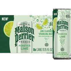 Perrier Carbonated Mineral Water, Lime, 330 ml, 8/Pack (NES31086)