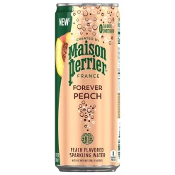 Perrier Peach Flavored Sparkling Mineral Water, 330 ml, 8/Pack (12350540)