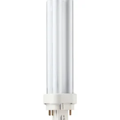 Philips Compact Fluorescent PL-C Lamp, 18 Watts, 4-Pin, Neutral White, 10PK