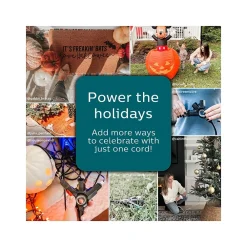 Philips EZ Grip 8' Indoor/Outdoor Extension Cord, 3-Outlet, 16 AWG, White (SPC3183EZT1/37)