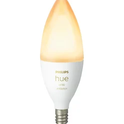 Philips Hue 40W Equivalent B39 LED Smart Bulb, White (573089)