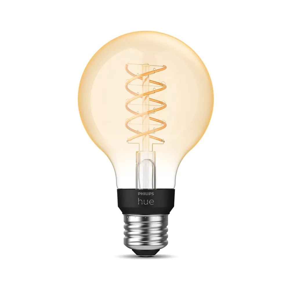 Philips Hue 60W Equivalent G25 LED Smart Filament Bulb, Soft Warm White (571141)