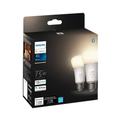 Philips Hue White Light Bulb, A19 2700K 10.5W E26, 2/Pack (563007)
