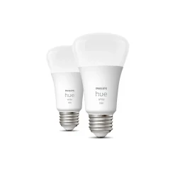 Philips Hue White Light Bulb, A19 2700K 10.5W E26, 2/Pack (563239)