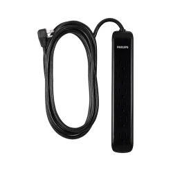 Philips 6-Outlet Surge Protector, 10', Black (SPP6110BC/37)