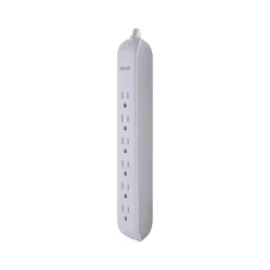 Philips 6-Outlet Surge Protector, 4', White (SPP3064WE/37)
