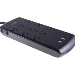Philips 10-Outlet 4-USB Port Surge Protector, 6', Gray/Black (SPP6710BC/37)