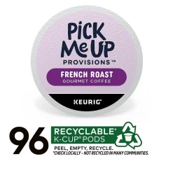 Pick Me Up Provisions™ French Roast Coffee Keurig® K-Cup® Pods, Dark Roast, 96/Carton (52966CT)