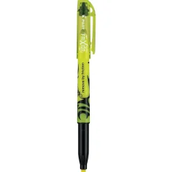 Highlighters|Pilot FriXion Light Erasable Highlighters, Chisel Tip, Yellow Ink, Dozen (46502)