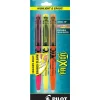 Highlighters|Pilot FriXion Light Erasable Highlighters, Chisel Tip, Assorted Ink, 3/Pack (46507)