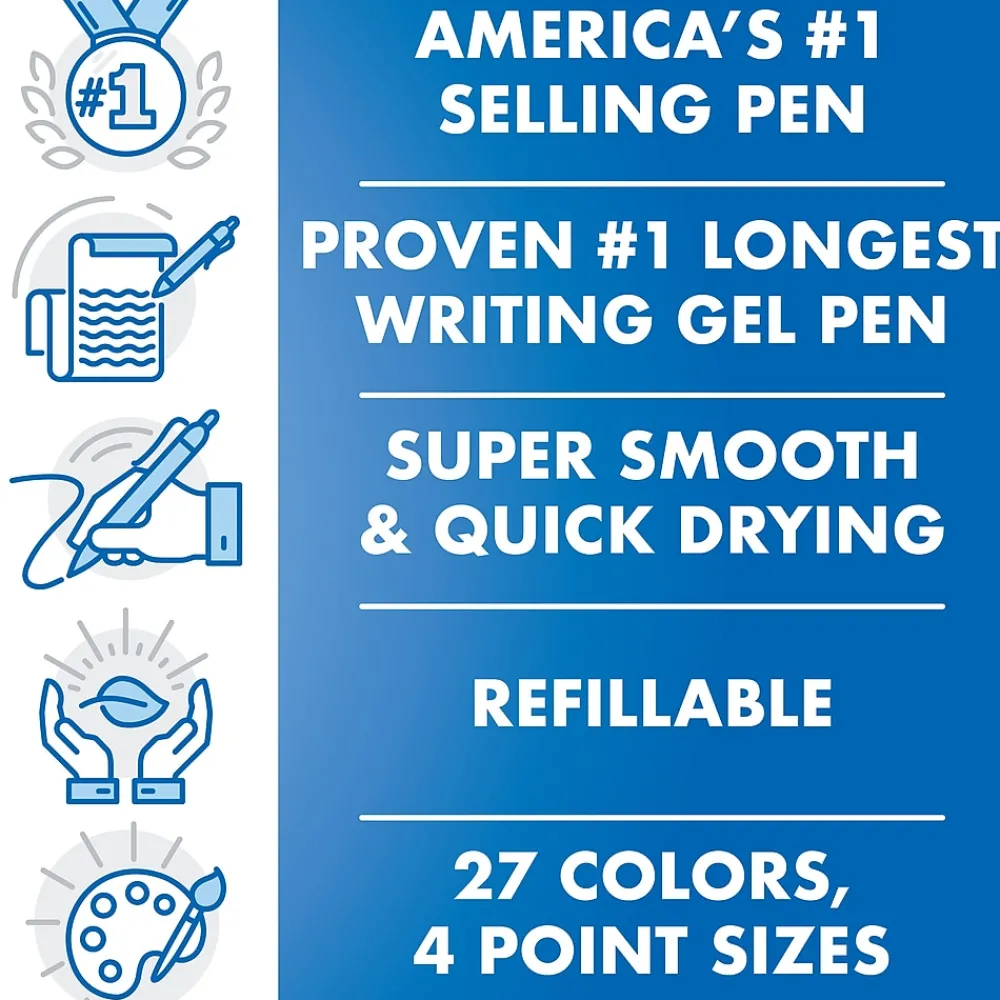 Pens|Pilot G2 Gel-Ink Pen Refill, Extra Fine Tip, Blue Ink, 2/Pack (77233)