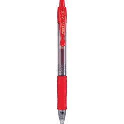 Pens|Pilot G2 Retractable Gel Pens, Bold Point, Red Ink, Dozen (31258)