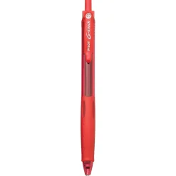 Pens|Pilot G-Knock BeGreen Retractable Gel Pens, Fine Point, Red Ink, Dozen (31508)