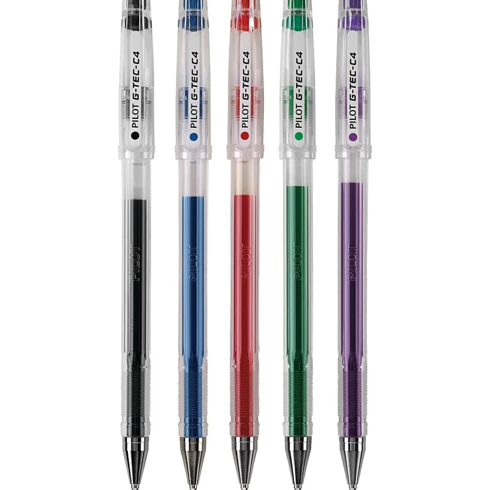 Pens|Pilot G-Tec-C Gel Pens, Ultra Fine Point, Assorted Ink, 5/Pack (35480)