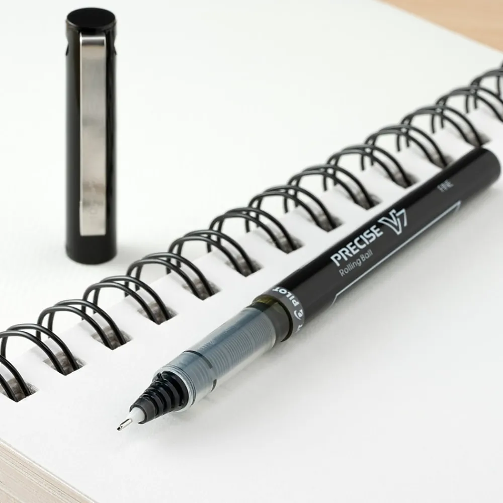Pens|Pilot Precise V7 Rollerball Pens, Fine Point, Black Ink, Dozen (35346)