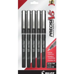 Pens|Pilot Precise V5 Rollerball Pens, Extra Fine Point, 0.5mm, Black Ink, 5/Pack (26010)