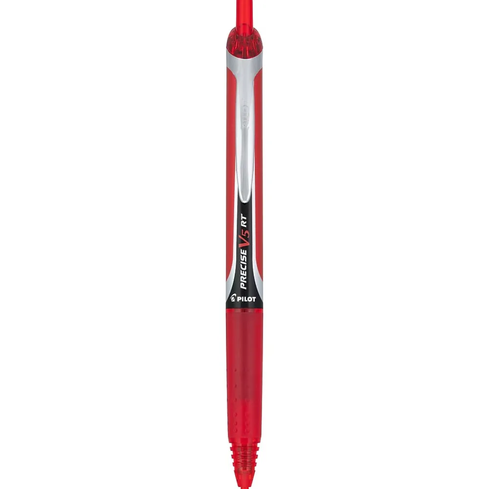 Pens|Pilot Precise V5 RT Retractable Rollerball Pens, Extra Fine Point, Red Ink, Dozen (26064)