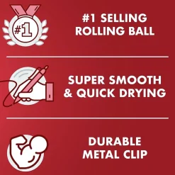 Pens|Pilot Precise V5 RT Retractable Rollerball Pens, Extra Fine Point, Red Ink, Dozen (26064)