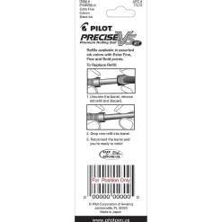 Pens|Pilot Precise V5 RT Rollerball Pen Refill, Extra Fine Tip, Black Ink, 2/Pack (77273)