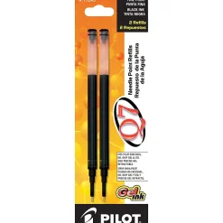 Pens|Pilot Q7 Gel-Ink Pen Refill, Fine Tip, Black Ink, 2/Pack (77245)