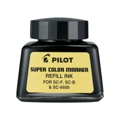 Pens|Pilot Super Color Permanent Marker Bottled Ink Refill, Black Ink (43500)