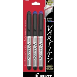 Pens|Pilot Varsity Fountain Pens, 1.0mm Nib, Assorted Ink, 3/Pack (90022)
