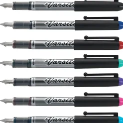 Pens|Pilot Varsity Fountain Pens, Medium Point, Assorted Ink, 7/Pack (90029)