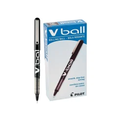 Pens|Pilot VBall Rollerball Pens, Extra Fine Point, Black Ink, Dozen (35200)