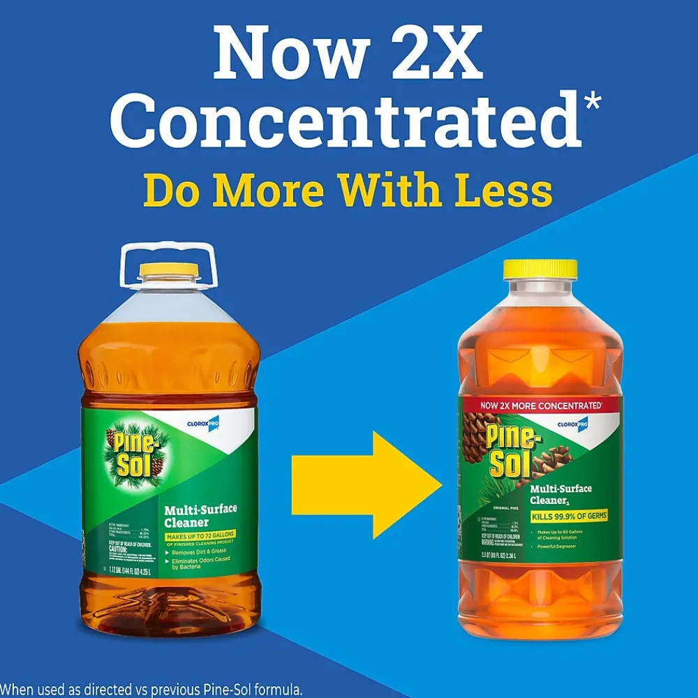 Disinfecting Multi-Surface Cleaner Degreaser, Original Pine, 80 Fl. Oz. 3/Carton (60606CT)<Pine-Sol Clearance